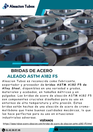 Bridas de acero aleado ASTM A182 F5