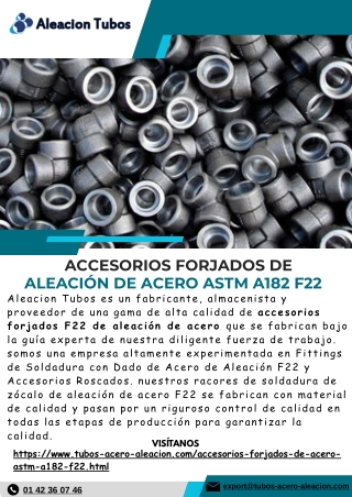 Accesorios forjados de aleación de acero ASTM A182 F22