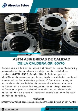 ASTM A516 Bridas de calidad de la caldera Gr. 60/70