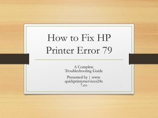 HP Printer Showing Error 79? Here's How to Fix It