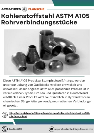 Kohlenstoffstahl ASTM A105 Rohrverbindungsstücke