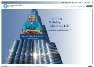Best Orthopedic Doctor in Dubai – Advanced Bone & Joint Care for a Pain-Free