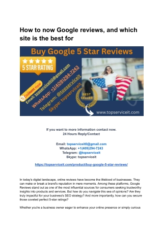 How to now Google reviews, and which site is the best for