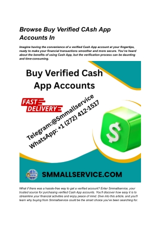 Browse Buy Verified CAsh App Accounts In (1)