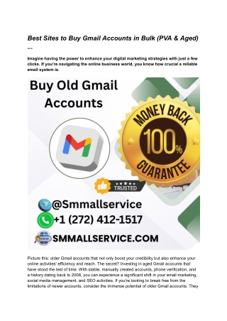 Best Sites to Buy Gmail Accounts in Bulk (PVA & Aged)  (2)