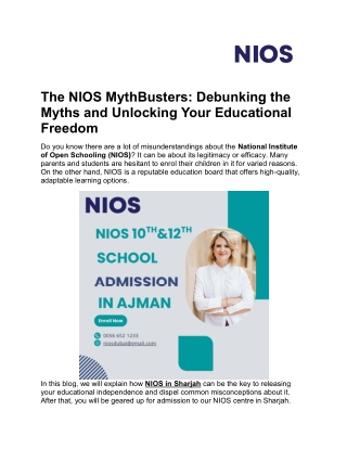 Nios center in dubai