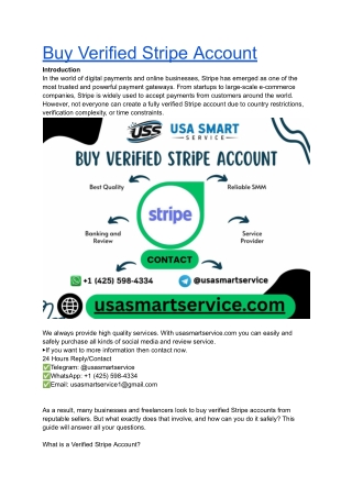 Buy Verified Stripe Account