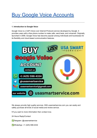 Buy Google Voice Accounts