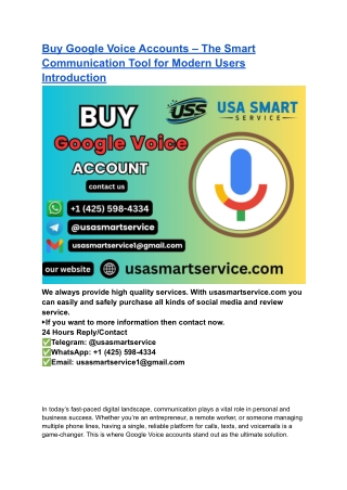 Buy Google Voice Accounts – The Smart Communication Tool for Modern Users (1)