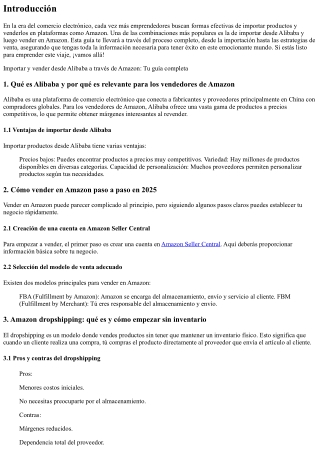 Importar y vender desde Alibaba a través de Amazon: Tu guía completa