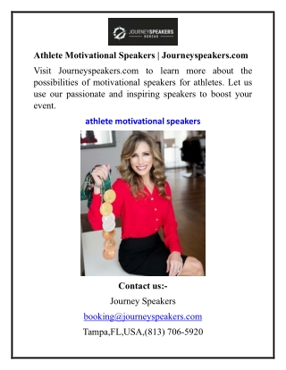 Athlete Motivational Speakers  Journeyspeakers.com