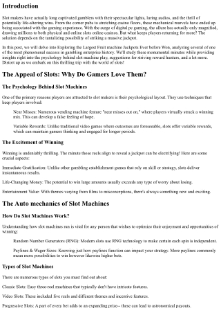 Exploring the Largest Slots Jackpots Ever Before Won