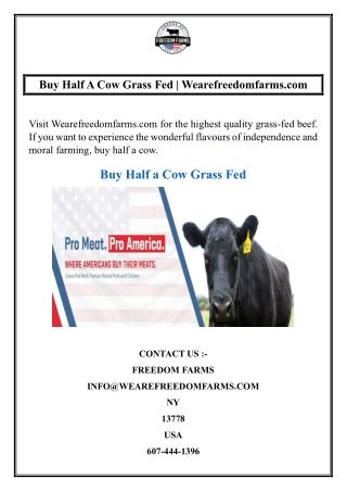 Buy Half A Cow Grass Fed | Wearefreedomfarms.com