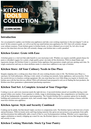 Discover the Top-Rated Kitchen Home Appliances for 2021