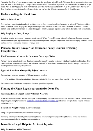 Accident Lawyer for Insurance Claims: Browsing Intricacies