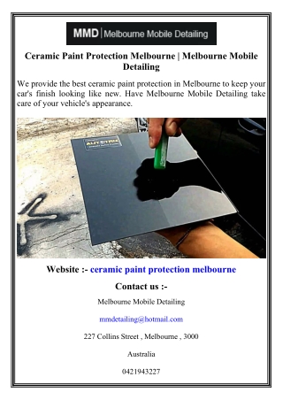 Ceramic Paint Protection Melbourne   Melbourne Mobile Detailing
