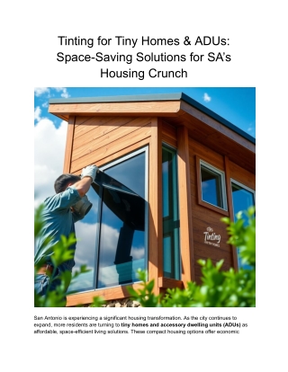Tinting for Tiny Homes & ADUs_ Space-Saving Solutions for SA’s Housing Crunch