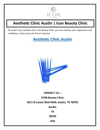 Aesthetic Clinic Austin  Icon Beauty Clinic
