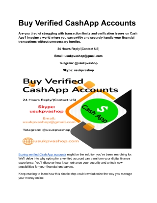 Buy Verified CashApp Accounts (45)