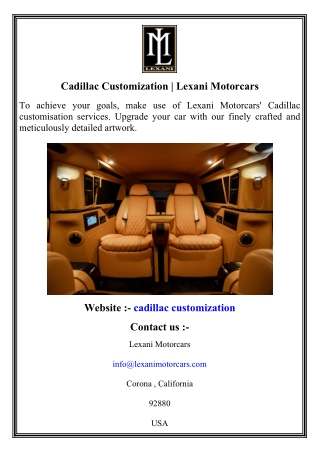 Cadillac Customization   Lexani Motorcars