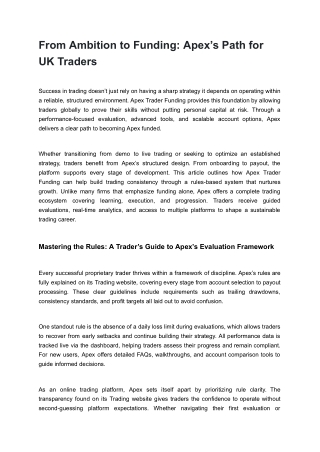 From Ambition to Funding_ Apex’s Path for UK Traders