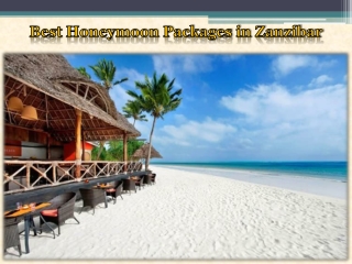 Best Honeymoon Packages in Zanzibar