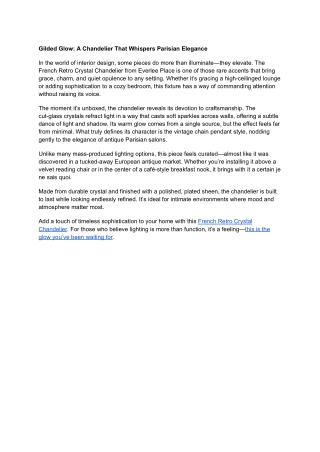 Gilded Glow_ A Chandelier That Whispers Parisian Elegance