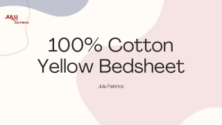100% Cotton Yellow Bedsheet