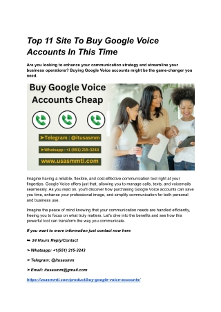 Top 11 Site To Buy Google Voice Accounts In This Time (1)