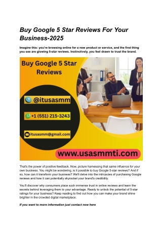 Buy Google 5 Star Reviews For Your Business-2025