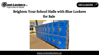 Brighten Your School Halls with Blue Lockers for Sale