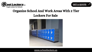 Organize School And Work Areas With 2 Tier Lockers For Sale