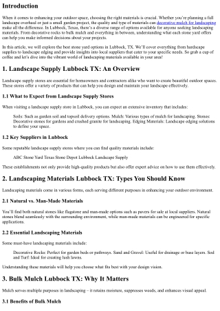 Discover the Best Stone Yard Options in Lubbock, TX