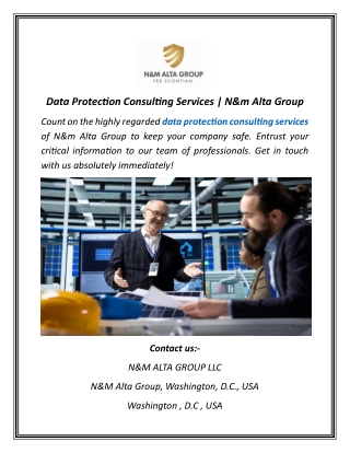 Data Protection Consulting Services | N&m Alta Group