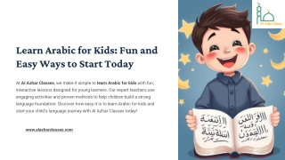 Learn Arabic for Kids: Interactive Lessons for Young Minds