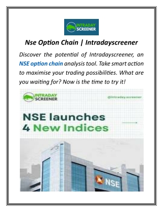 Nse Option Chain | Intradayscreener