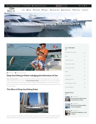 Deep Sea Fishing in Dubai Indulging the Adventure of Sea