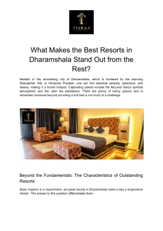 Top Resorts in Dharamshala for a Perfect Mountain Escape