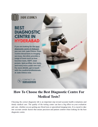 How To Choose the Best Diagnostic Centre For Medical Tests (1)