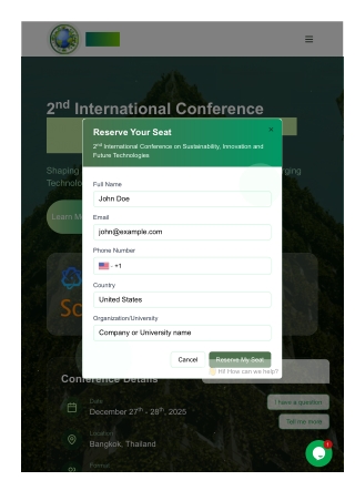 Student conference ticket pricing