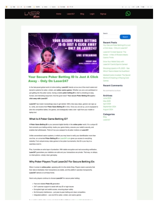 New Laser247 ID: Join India’s Most Trusted Poker Platform