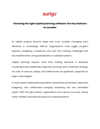 Choosing the right capital planning software_ Five key features to consider