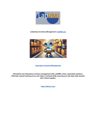 Laboratory Inventory Management | labVMI.com
