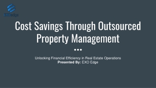 Cost Savings Through Outsourced Property Management