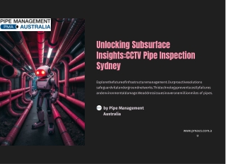 CCTV Pipe Inspection Sydney