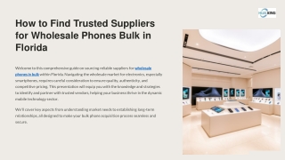 How to Find Trusted Suppliers for Wholesale phones bulk in Florida