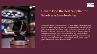How to find the best supplier for wholesale smartwatch