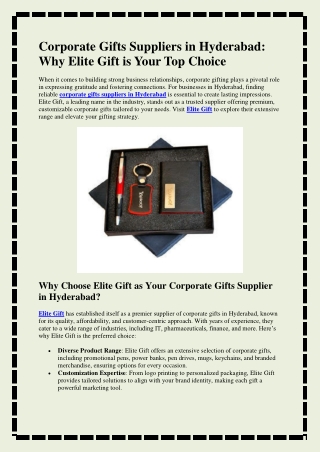 Corporate Gifts Suppliers in Hyderabad