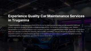 Car Maintenance Services Truganina