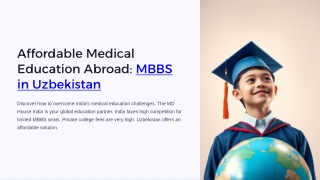 Affordable Medical Education Abroad: MBBS in Uzbekistan Explained
